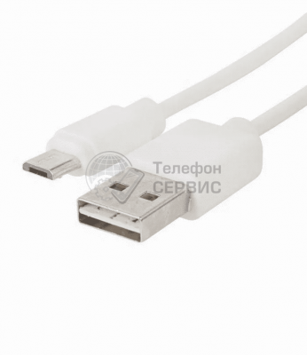 Кабель micro USB 1м белый фото microUSB1mwh