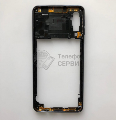 Средняя часть корпуса Samsung A750 Galaxy A7 (2018) рамка (Black) (GH98-43585A) (фото)